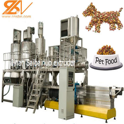 Service in place operation teaching pet food extruder machine