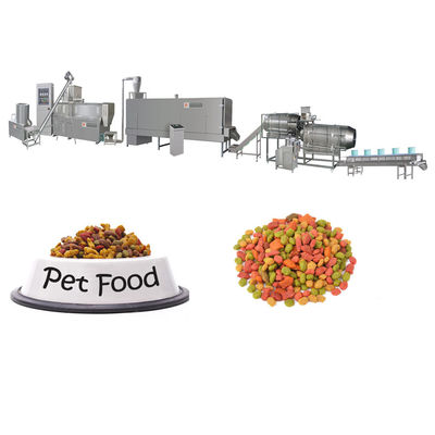 Siemens Motor Twin Screw Pet Food Extruder Processing Line для производства