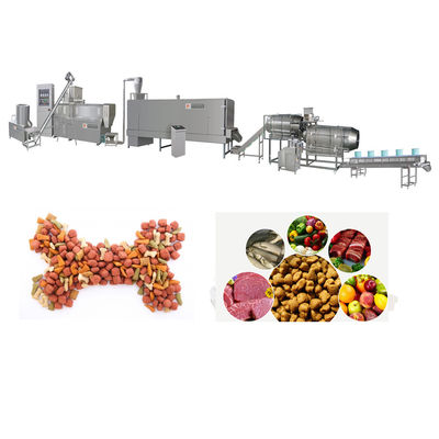 Siemens Motor Twin Screw Pet Food Extruder Processing Line для производства