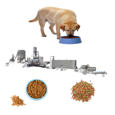 Full Automatic Pet Food Production Line Cat Kibble Dry Dog Food Pellet Processing Extruder Making Machine